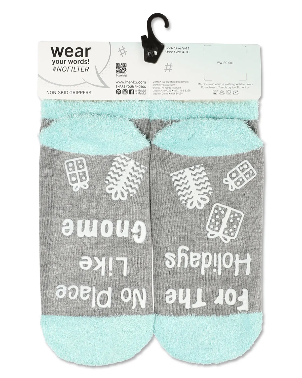Women's No Place Like Gnome For The Holidays Low-Cut Non-Skid Socks sold by MeMoi product image thumbnail 3