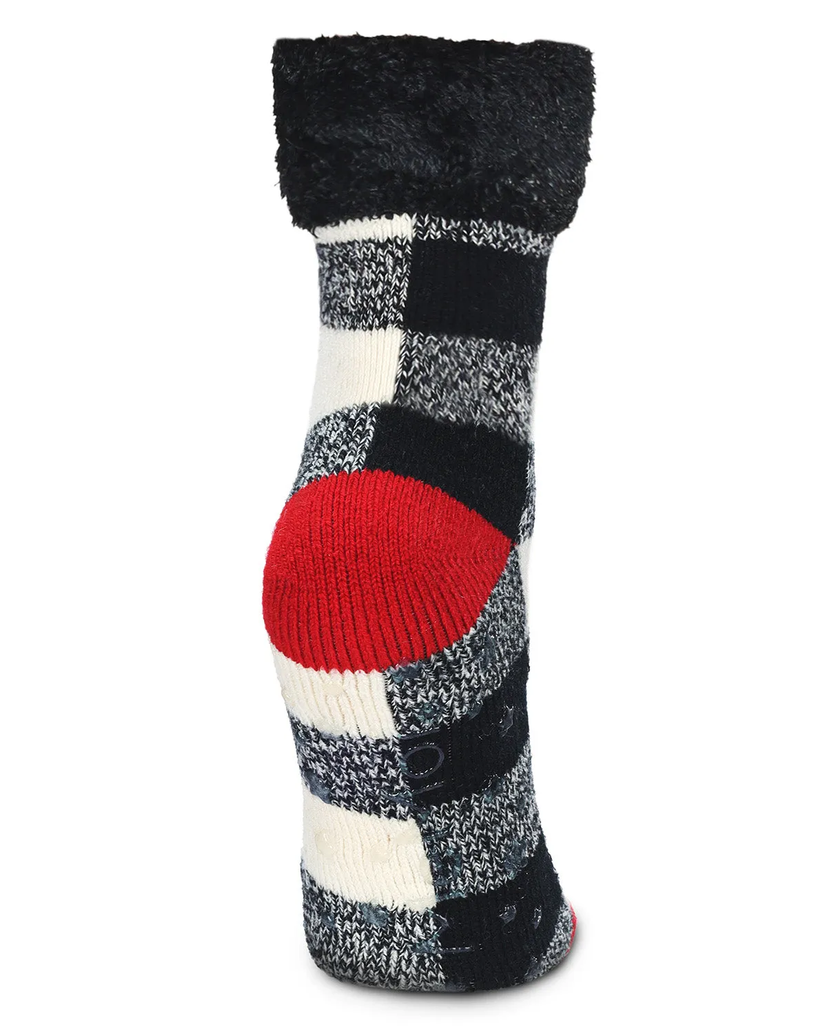 Women's Buffalo Check Plush Cabin Socks sold by MeMoi product image thumbnail 4