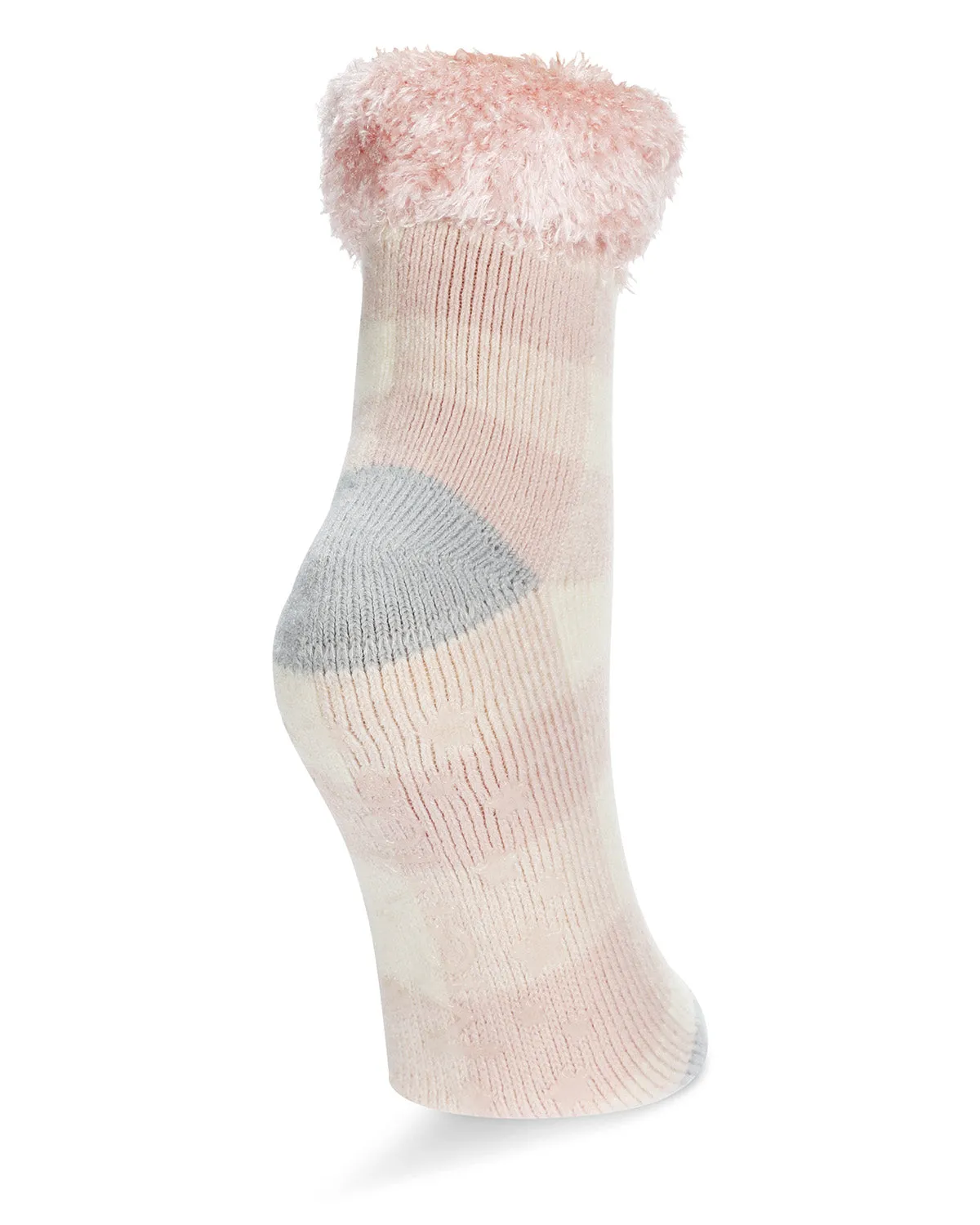 Women's Buffalo Check Plush Cabin Socks sold by MeMoi product image thumbnail 3