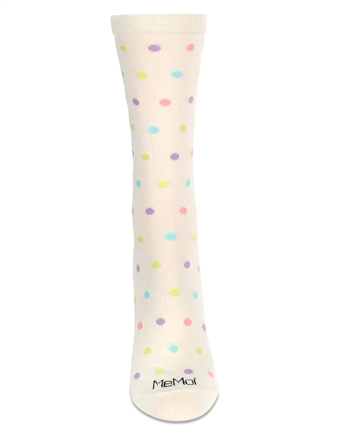 Women's Multi Dots Bamboo Crew Socks sold by MeMoi product image thumbnail 2
