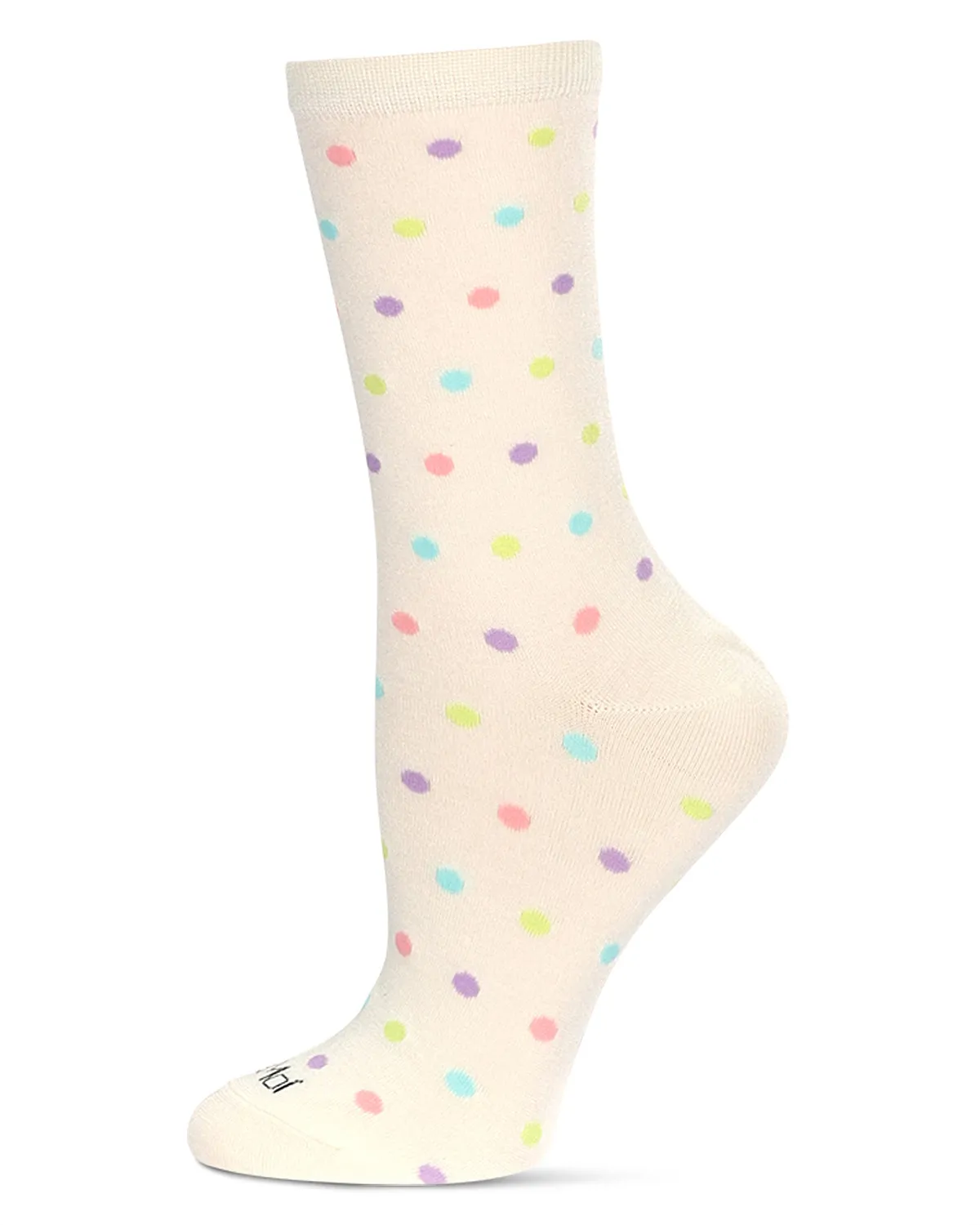 Women's Multi Dots Bamboo Crew Socks sold by MeMoi
