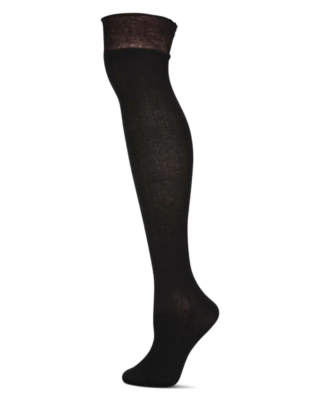 Women's Ruffle Rib Over The Knee Socks sold by MeMoi