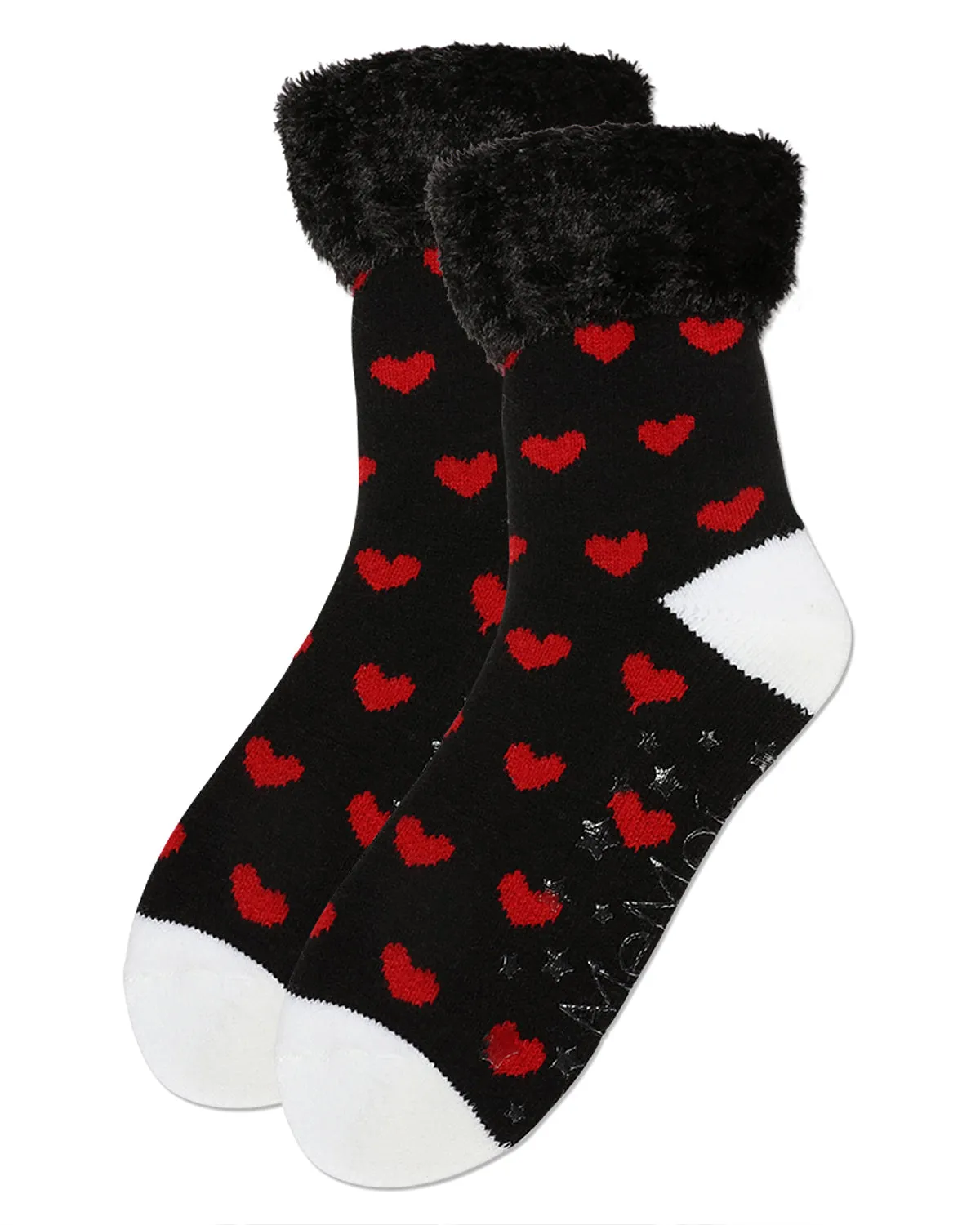 Women's Hearts Plush Cabin Socks sold by MeMoi product image thumbnail 5