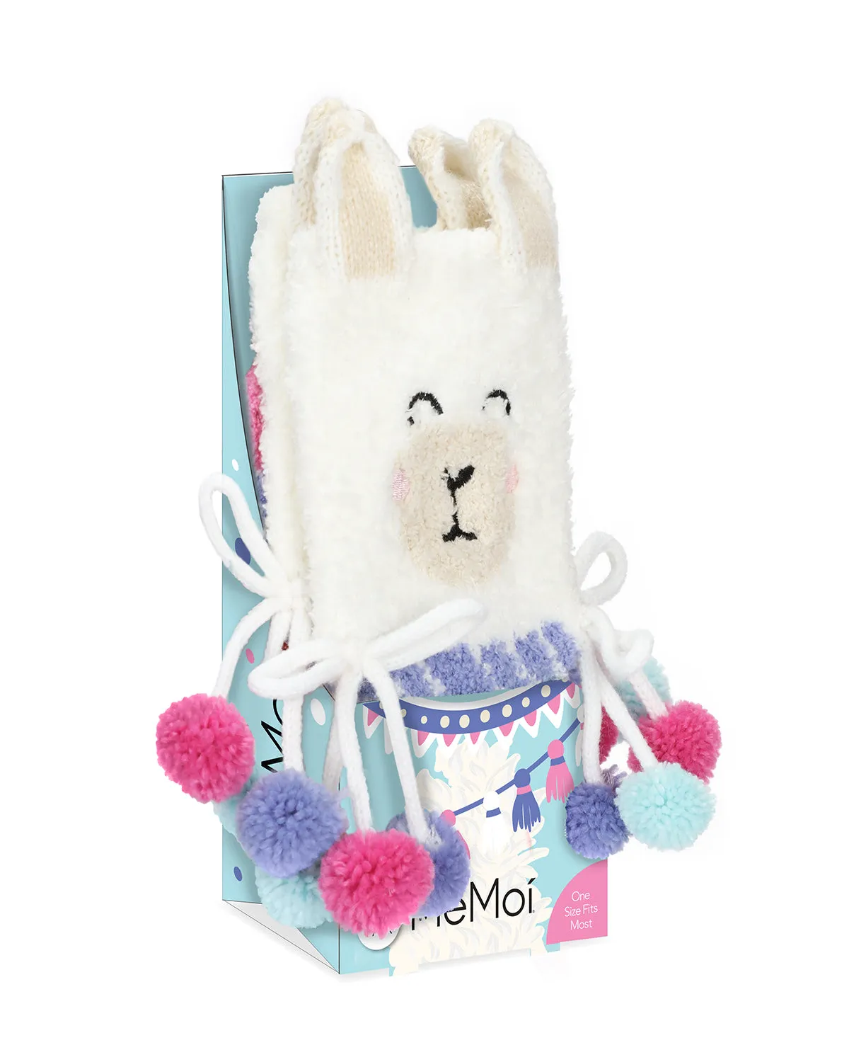 Women's Llama Embellished Critter Plush Crew Socks sold by MeMoi