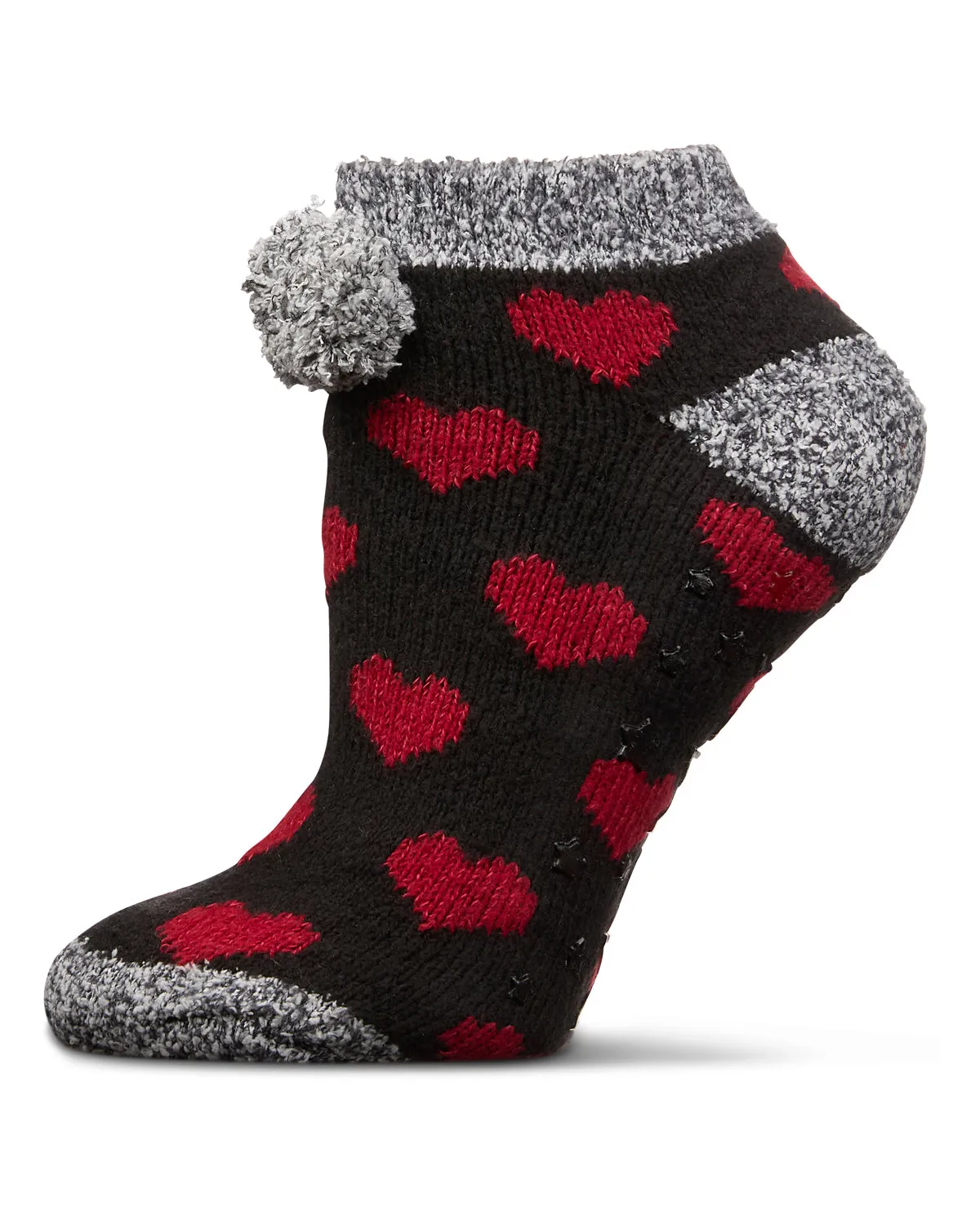 Women's Color Hearts Buttersoft Plush Lined Low Cut Socks sold by MeMoi product image thumbnail 2