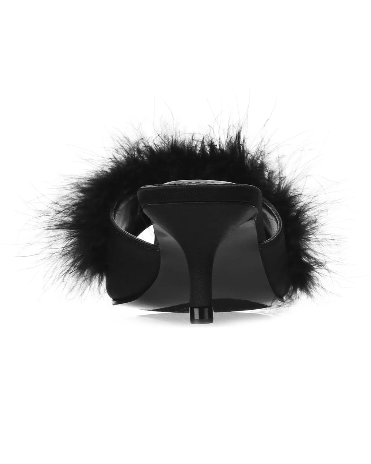 Women's Mona Marabou Hard Sole Slender Heel Slipper sold by MeMoi product image thumbnail 2