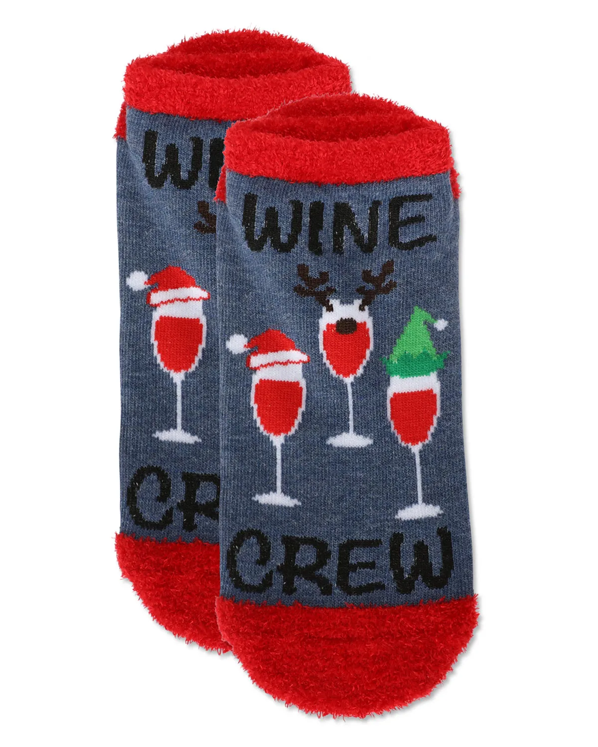 Women's Tis The Season To Wine Low-Cut Non-Skid Socks sold by MeMoi product image thumbnail 3