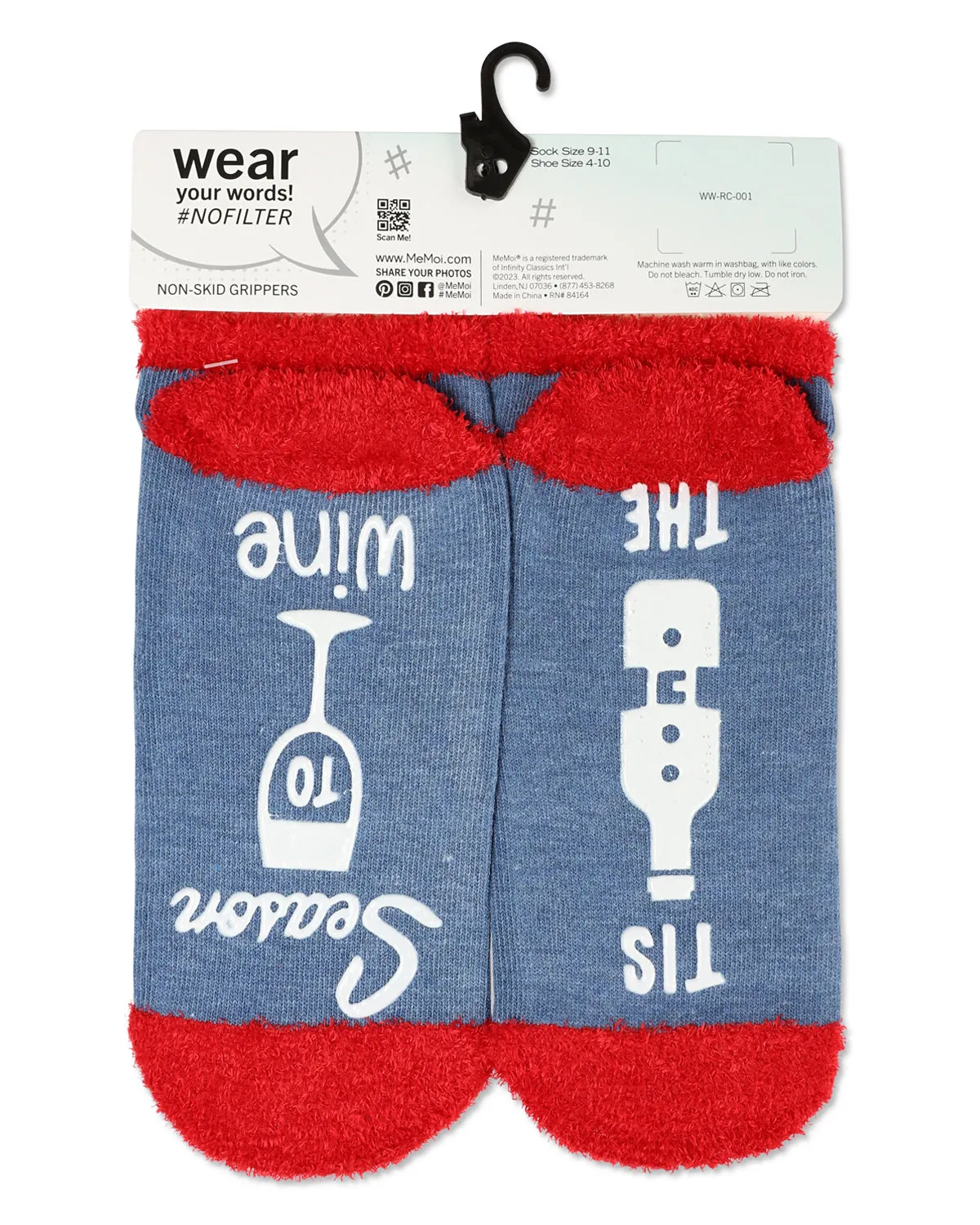 Women's Tis The Season To Wine Low-Cut Non-Skid Socks sold by MeMoi product image thumbnail 5
