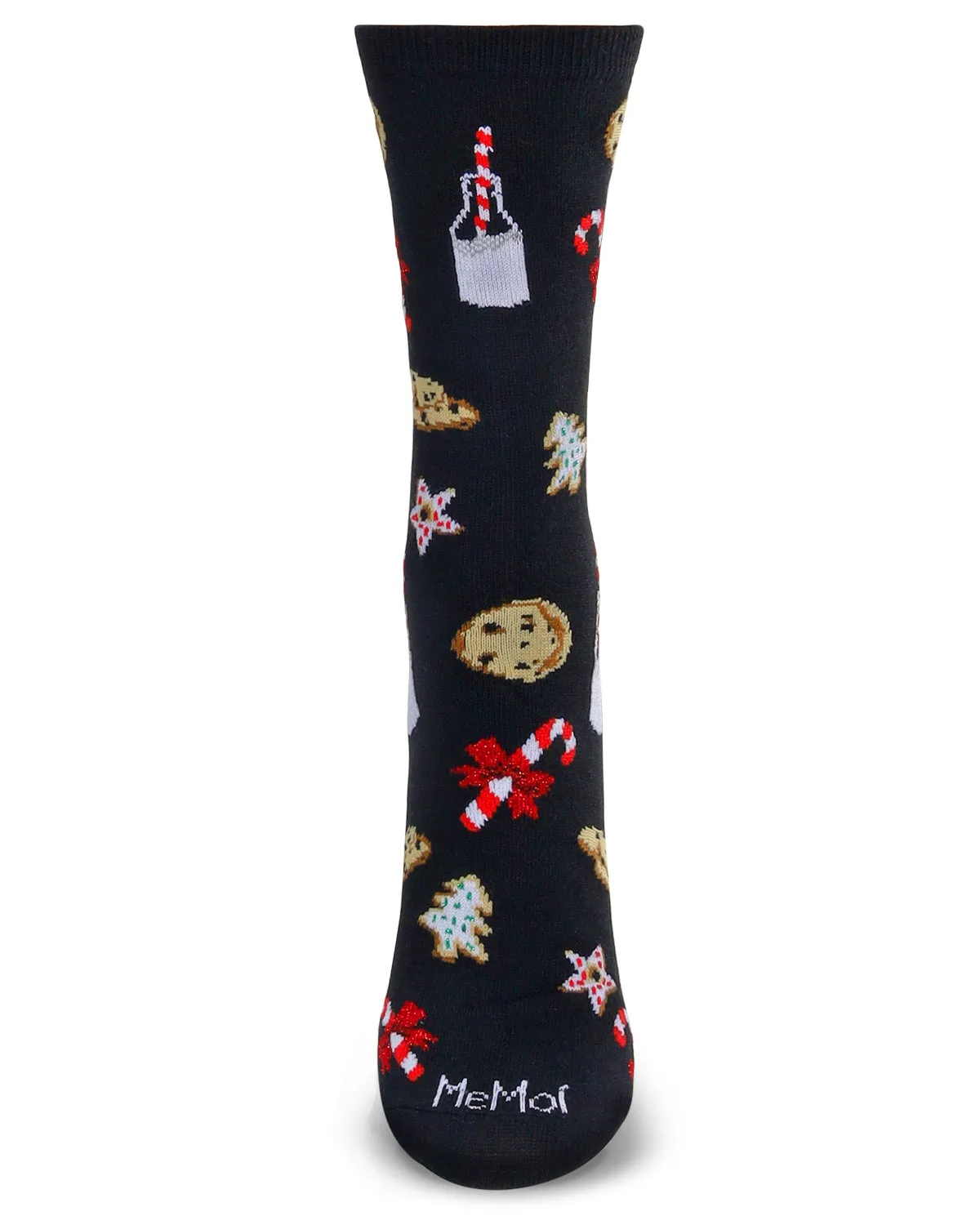 Women's Milk & Cookies Holiday Crew Socks sold by MeMoi product image thumbnail 2