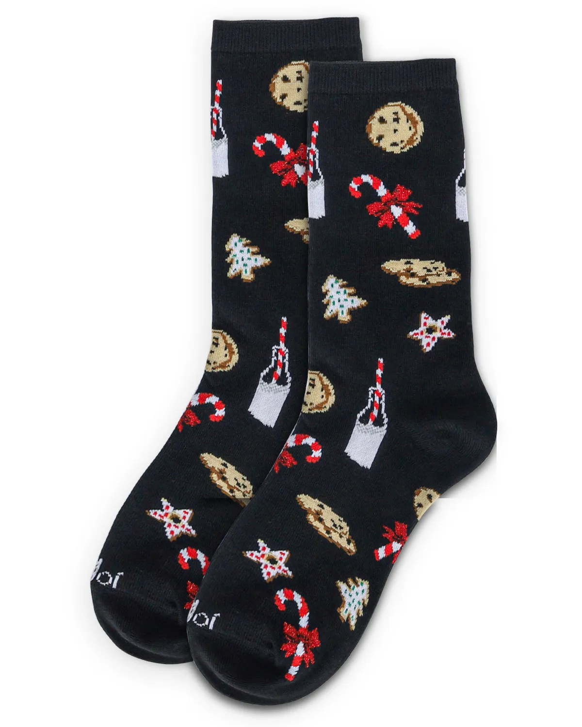 Women's Milk & Cookies Holiday Crew Socks sold by MeMoi product image thumbnail 3