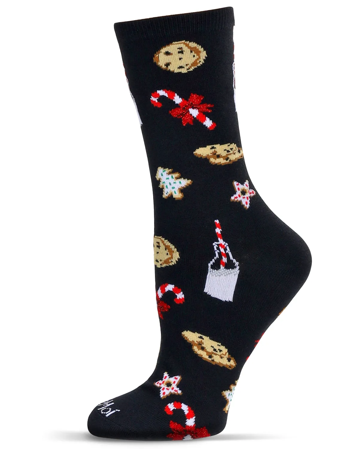 Women's Milk & Cookies Holiday Crew Socks sold by MeMoi