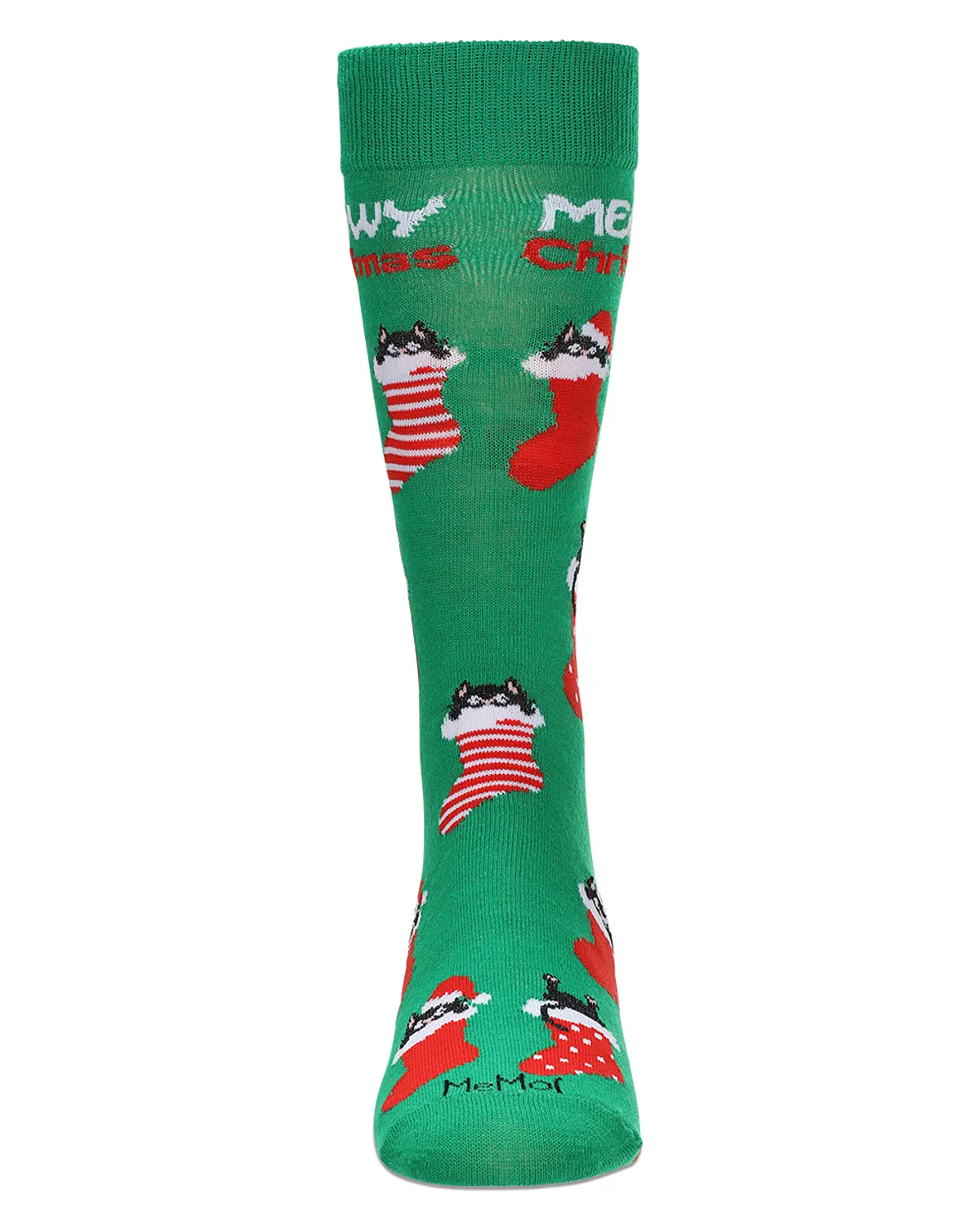 Men's Meowy Christmas Holiday Crew Socks sold by MeMoi product image thumbnail 2
