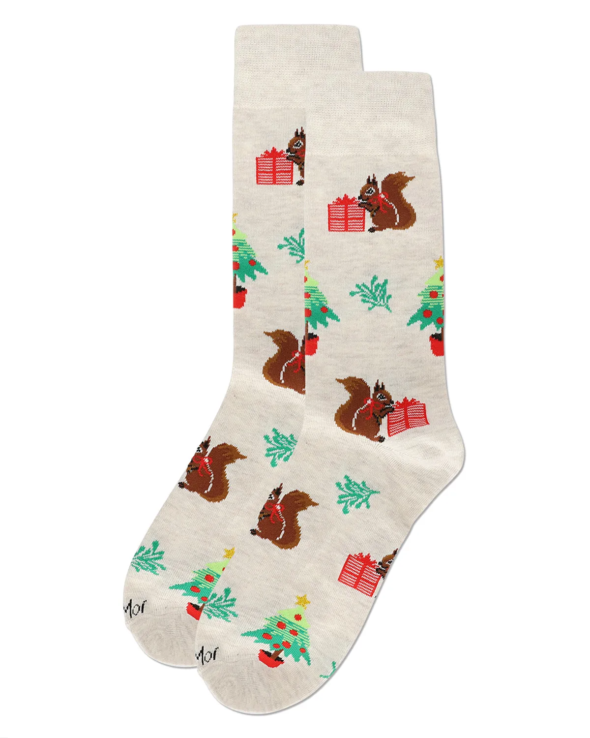 Men's Squirrels Holiday Crew Socks sold by MeMoi product image thumbnail 3