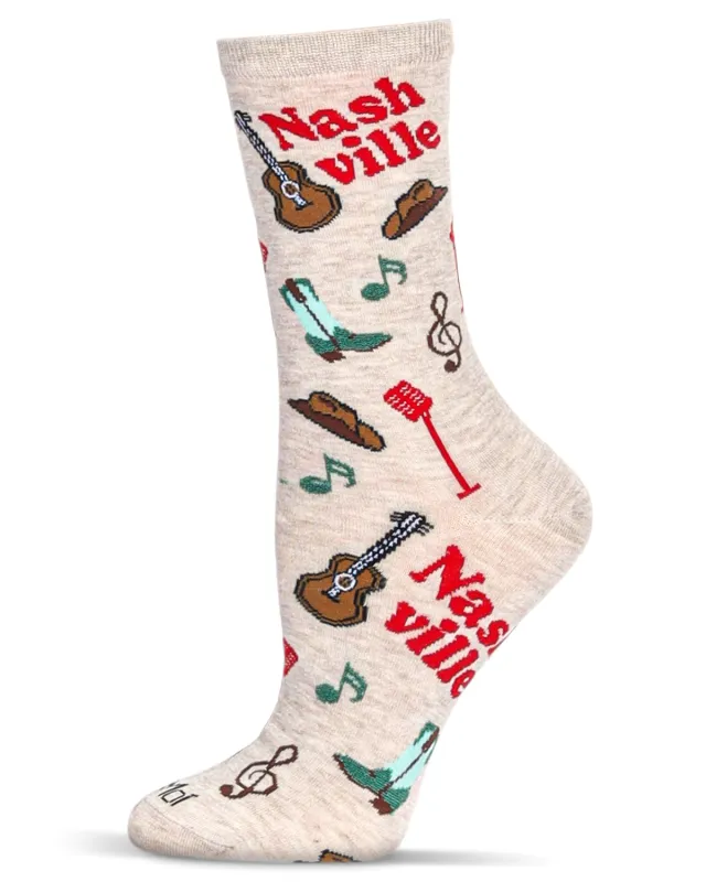 Women's Nashville Bamboo Crew Socks sold by MeMoi