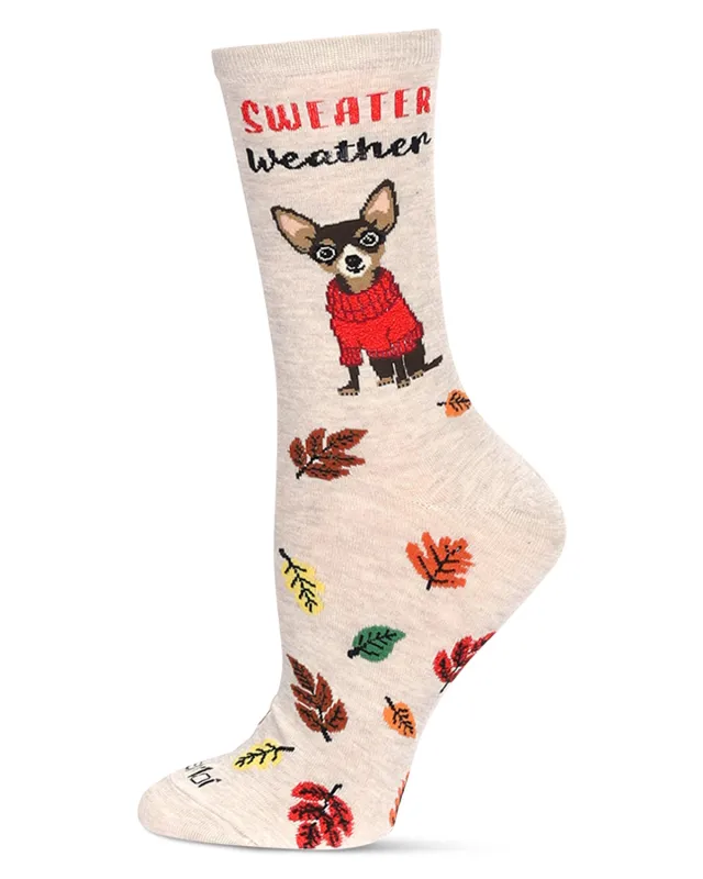 Women's Sweater Weather Bamboo Crew Socks sold by MeMoi