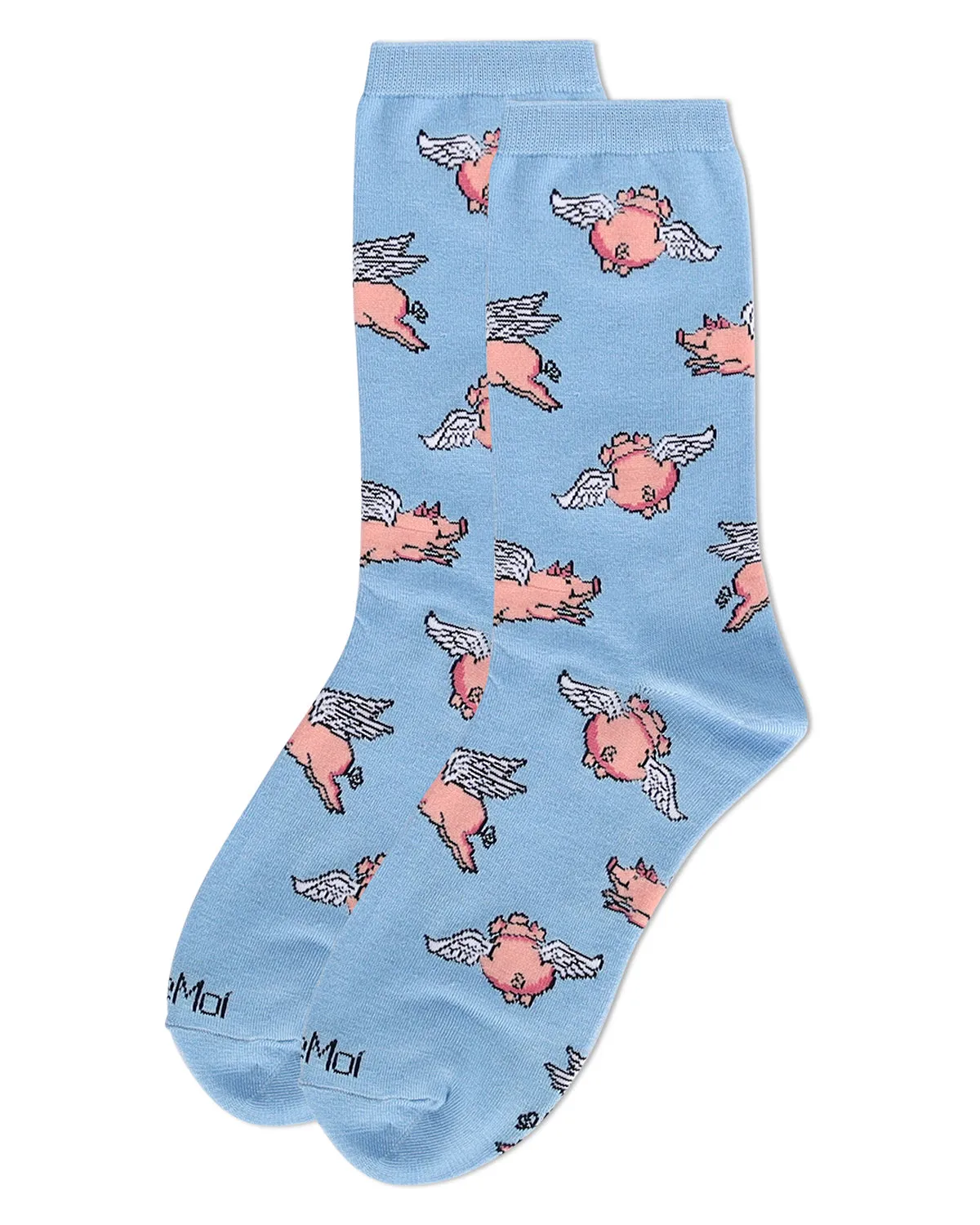 Women's Flying Pigs Bamboo Crew Socks sold by MeMoi product image thumbnail 3