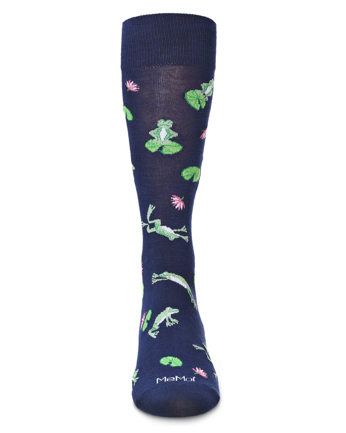 Men's Embroidered Frogs Bamboo Crew Socks sold by MeMoi product image thumbnail 2