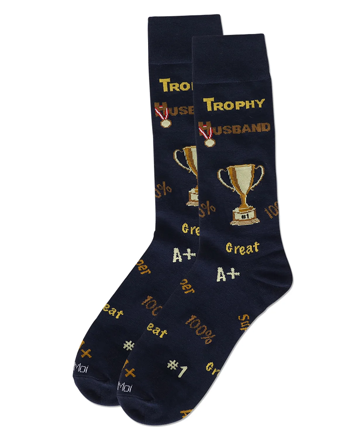 Men's Trophy Husband Bamboo Crew Socks sold by MeMoi product image thumbnail 3