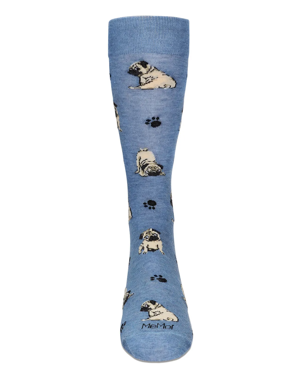 Men's Embroidered Pugs Bamboo Crew Socks sold by MeMoi product image thumbnail 2