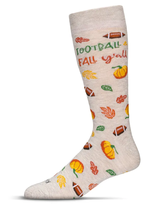Men's Football & Fall Bamboo Crew Socks sold by MeMoi