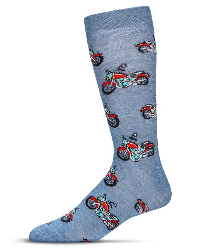 Men's Motorcycles Bamboo Crew Socks sold by MeMoi