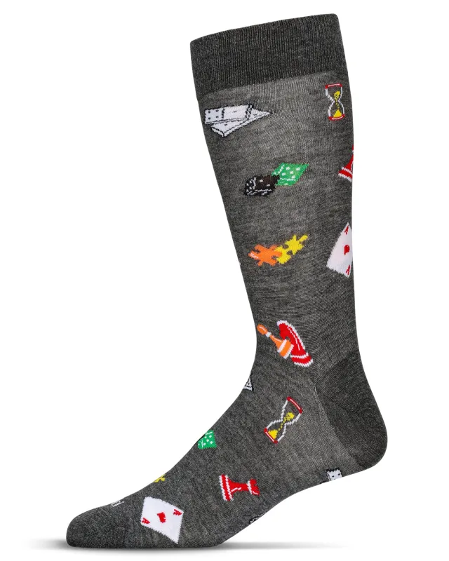 Men's Embroidered Games Bamboo Crew Socks sold by MeMoi