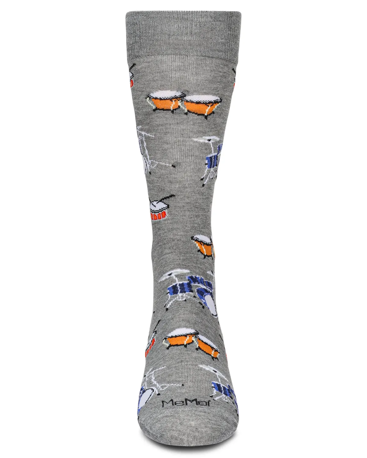 Men's Embroidered Drums Bamboo Crew Socks sold by MeMoi product image thumbnail 2