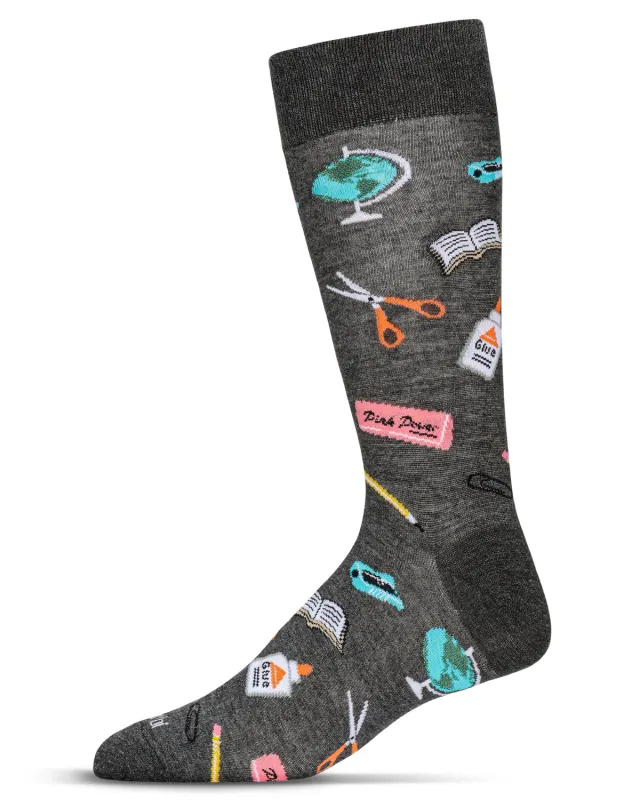 Men's School Supplies Bamboo Crew Socks sold by MeMoi