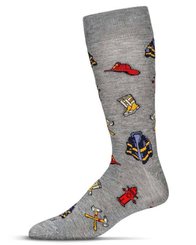 Men's Firefighter Bamboo Crew Socks sold by MeMoi