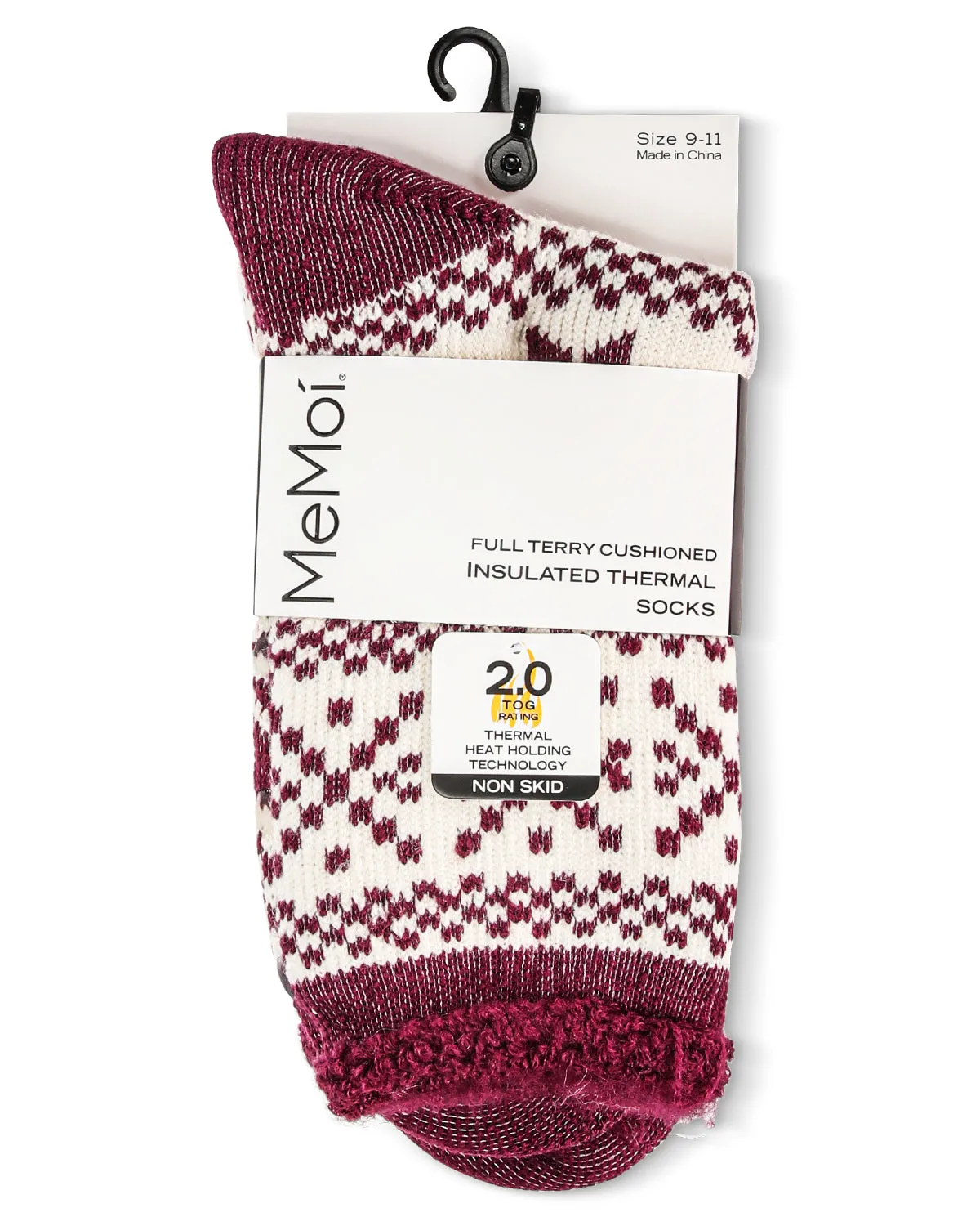 Women's Snowflake Fairisle Cozy Warm Thermal Crew Socks sold by MeMoi product image thumbnail 3