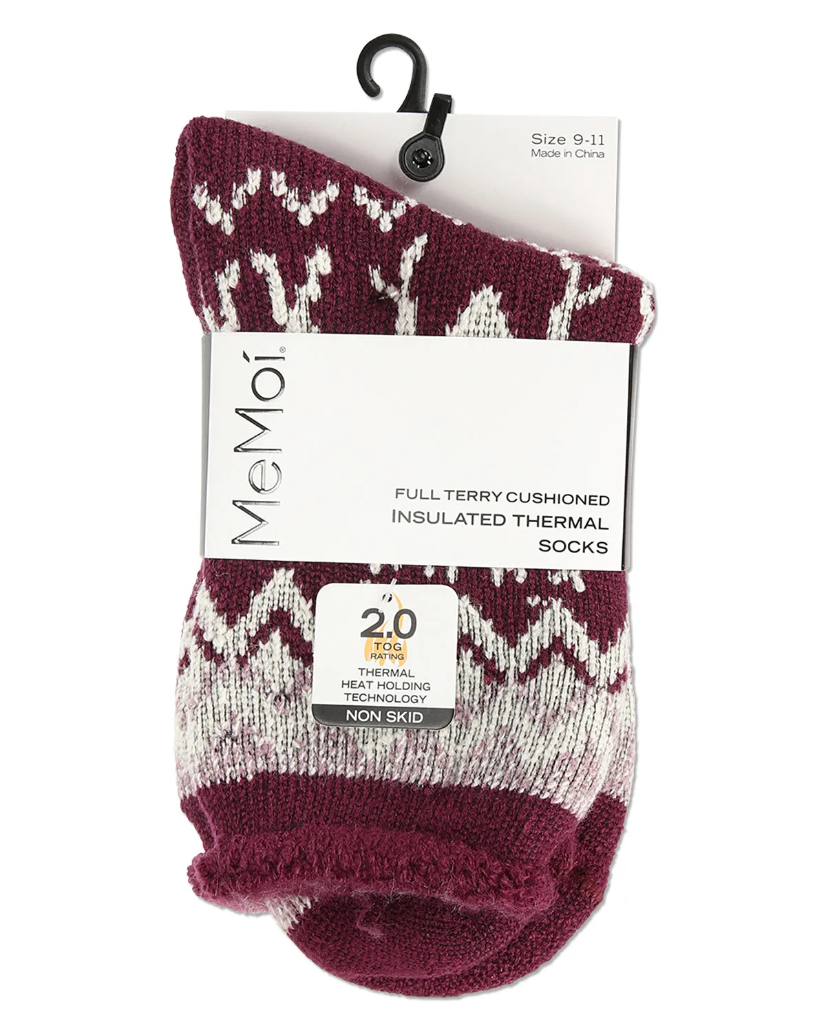 Women's Reindeer Flake Cozy Warm Thermal Crew Socks sold by MeMoi product image thumbnail 3