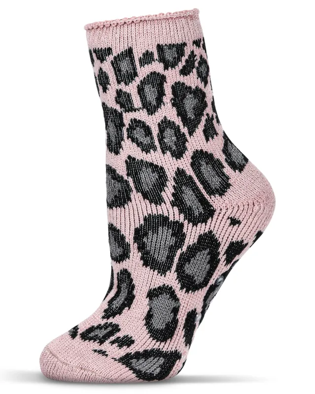 Women's Leopard Print Cozy Warm Thermal Crew Socks sold by MeMoi
