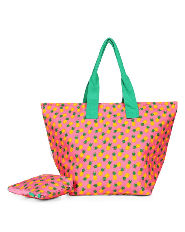 Pineapple Makeup and Tote Bag Set made by MeMoi