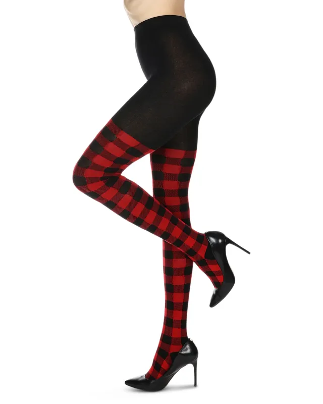 Women's Buffalo Check Sweater Tights sold by MeMoi