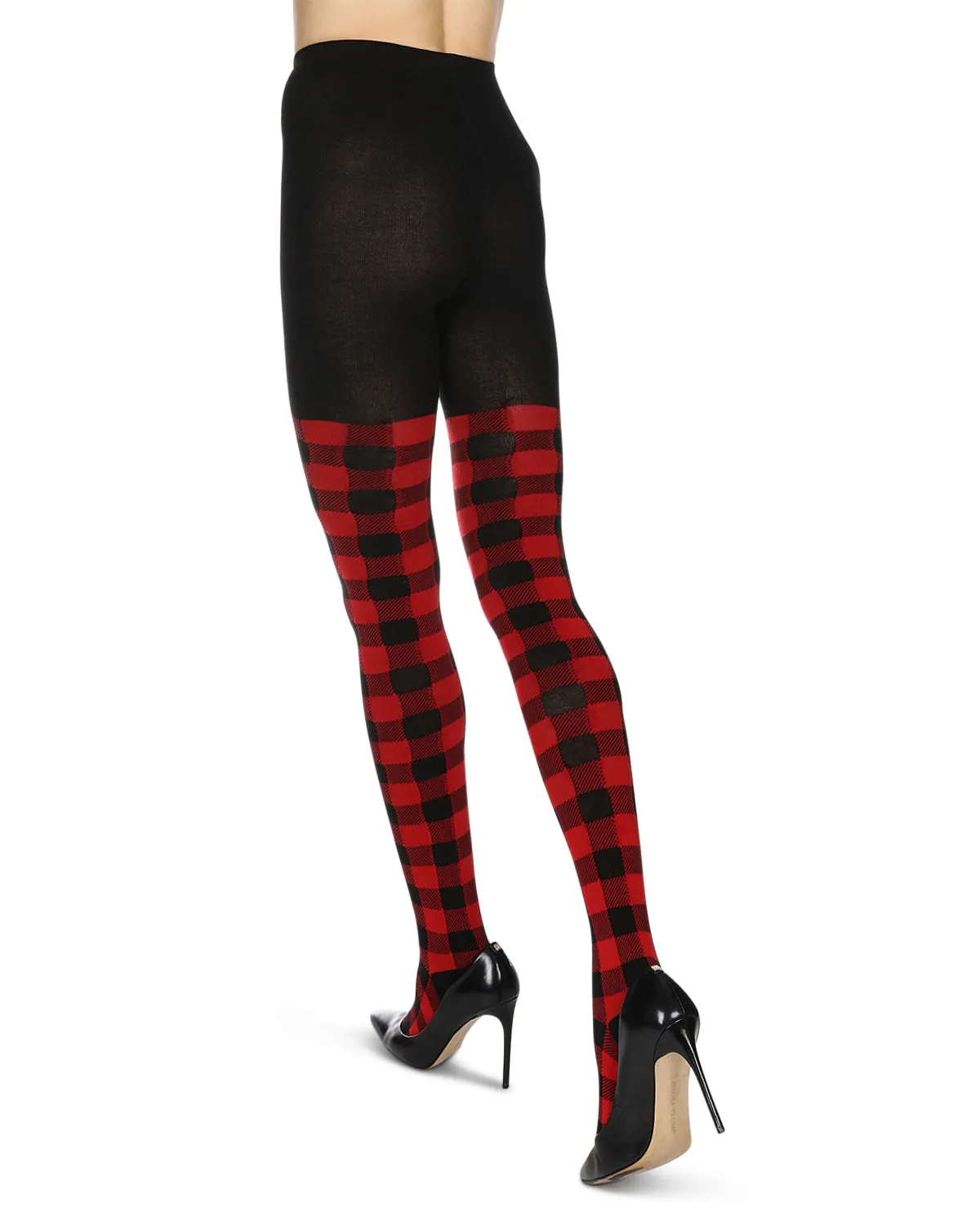 Women's Buffalo Check Sweater Tights sold by MeMoi product image thumbnail 3