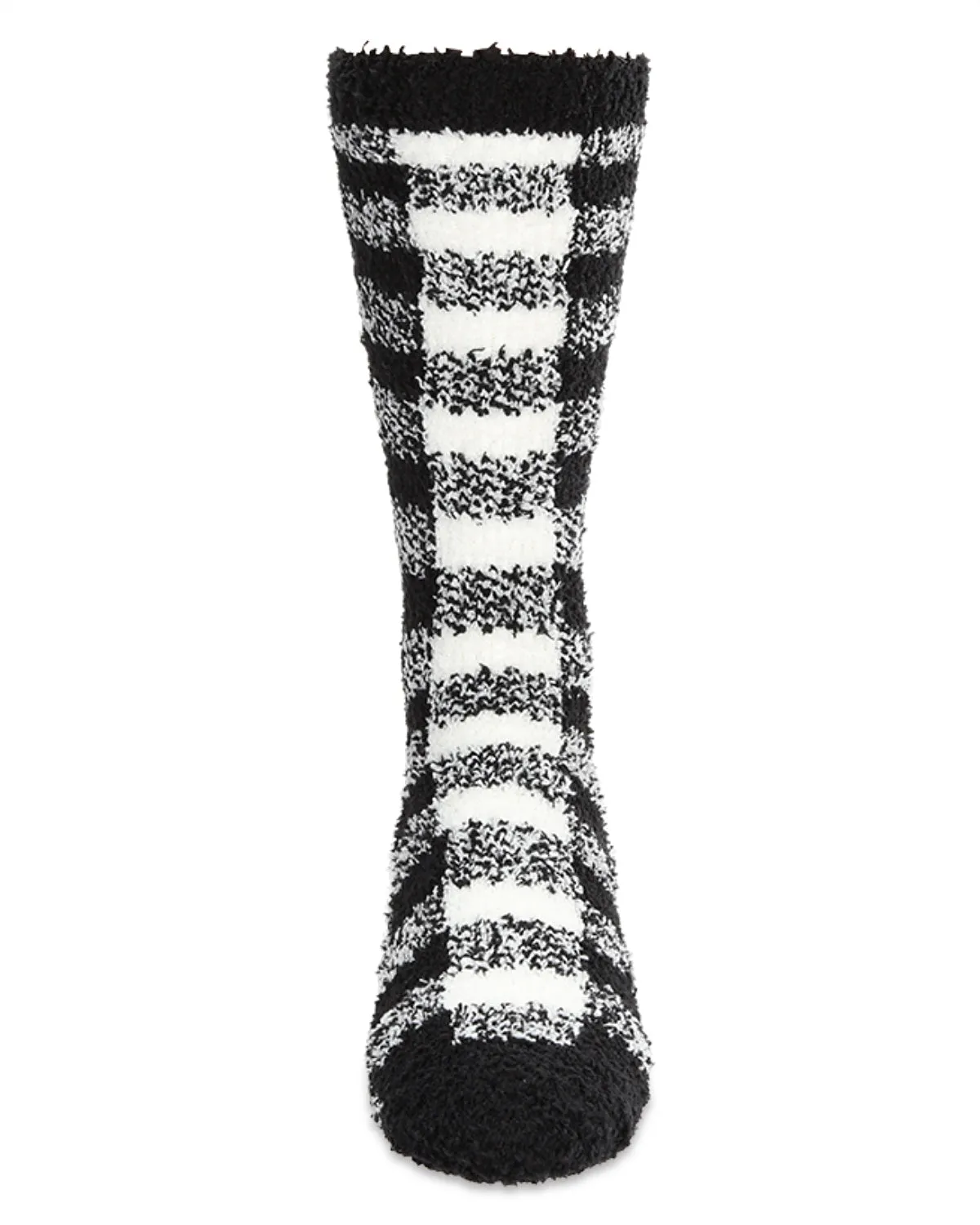Men's Buffalo Plaid Fuzzy-Soft Cabin, Sleep, and Lounge Cozy Crew Sock sold by MeMoi product image thumbnail 2