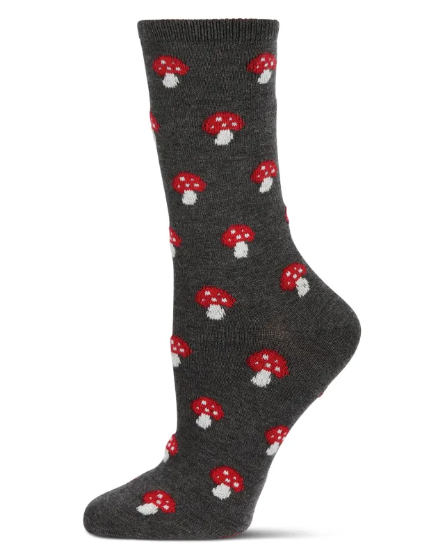 Women's Soft Mushroom Cashmere Crew Socks sold by MeMoi
