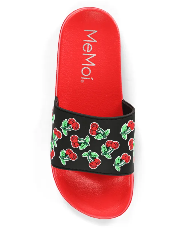 Women's Cherries Lightweight Slides sold by MeMoi