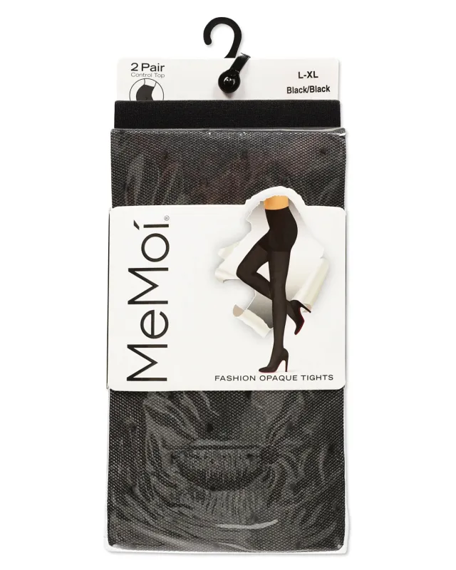 Sheer Dot/Solid 2 Pr CT Tights sold by MeMoi