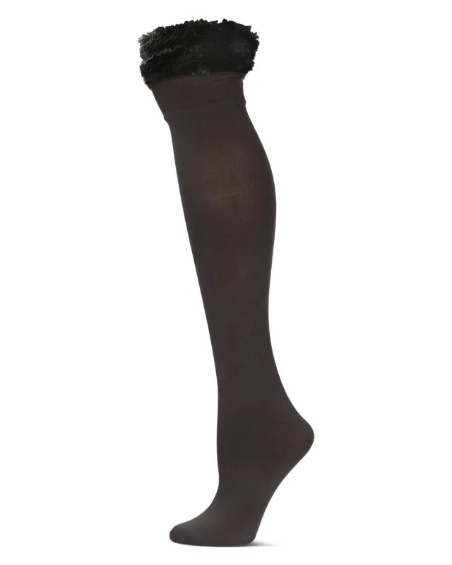 Women's Plush Lined Furry Fleece Knee High Socks sold by MeMoi