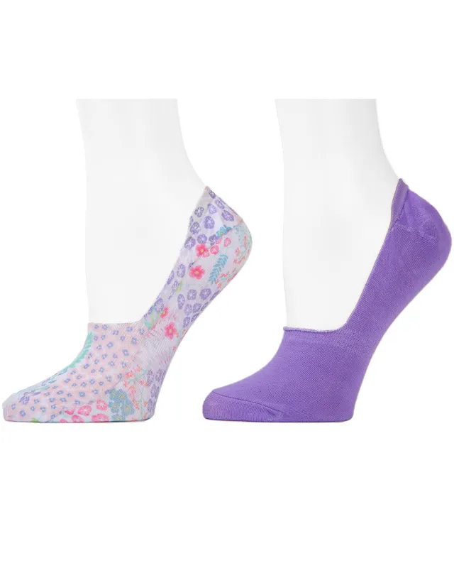4 Pack Natori Wildflowers No-Show Liner Socks made by Natori