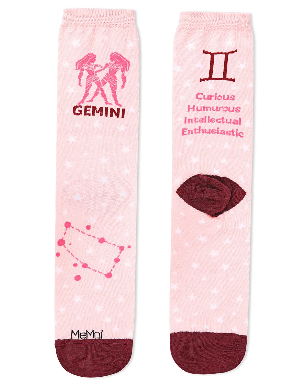 Women's Gemini Zodiac Sign Crew Socks sold by MeMoi product image thumbnail 4