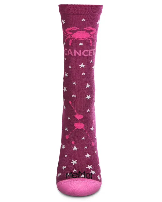 Women's Cancer Zodiac Sign Crew Socks sold by MeMoi