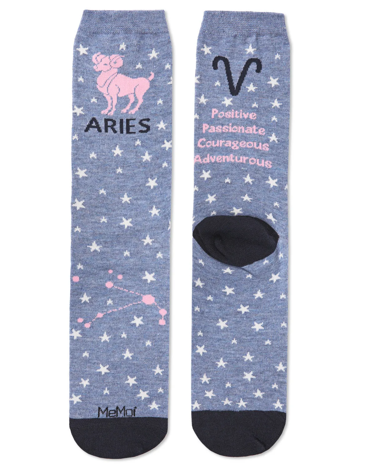 Women's Aries Zodiac Sign Crew Socks sold by MeMoi product image thumbnail 4