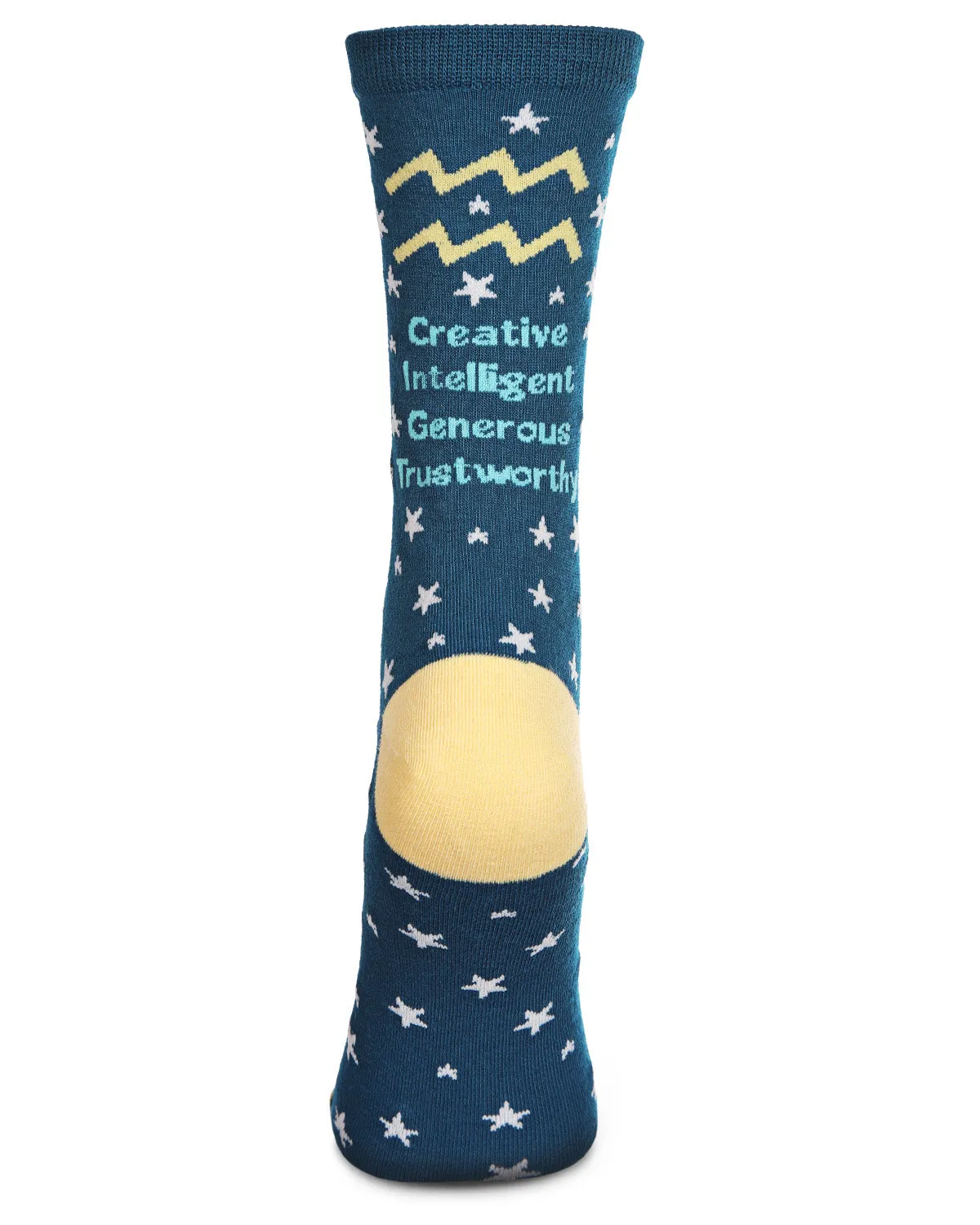 Women's Aquarius Zodiac Sign Crew Socks sold by MeMoi product image thumbnail 2