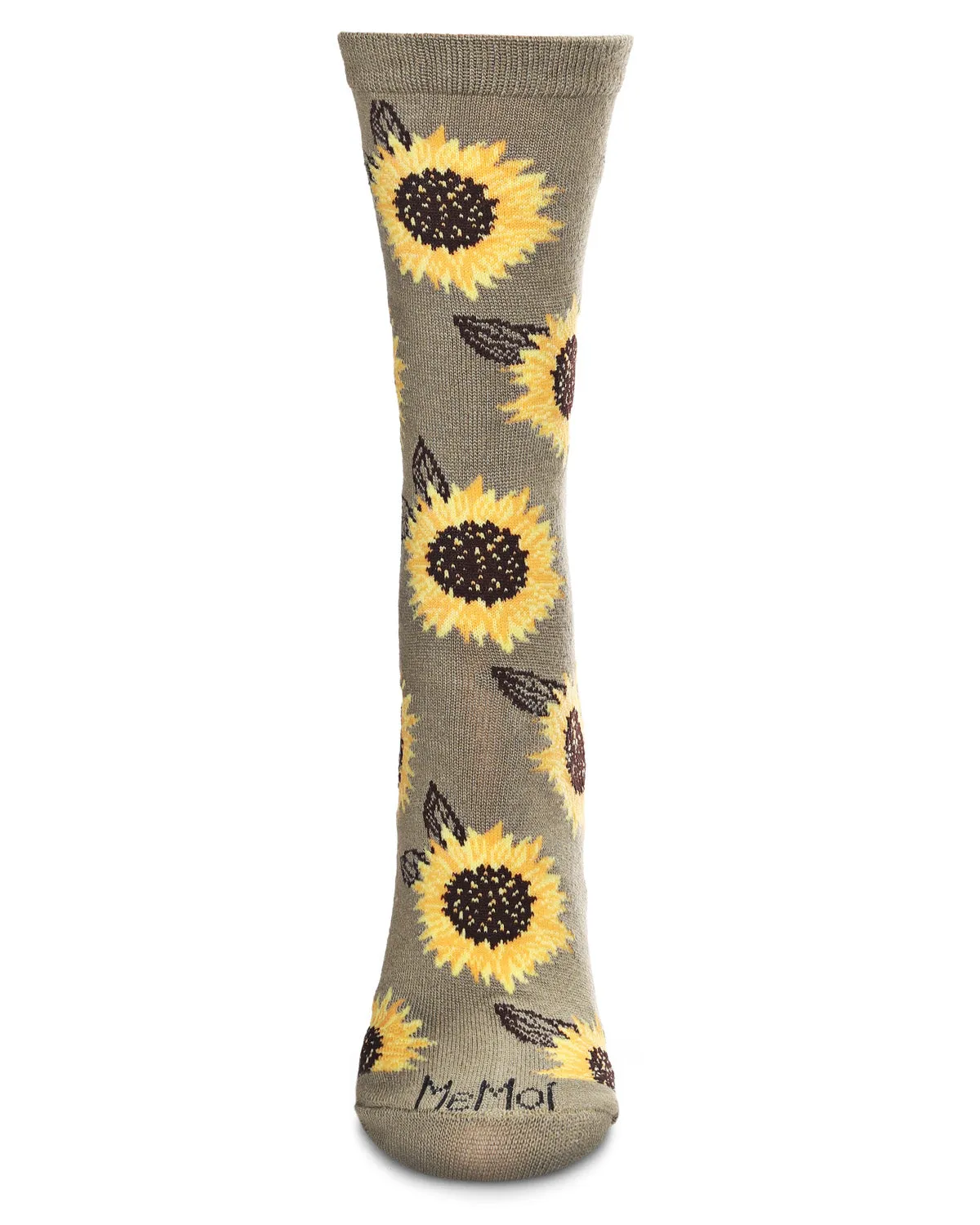 Majestic Sunflower Bamboo Blend Crew Socks sold by MeMoi product image thumbnail 3