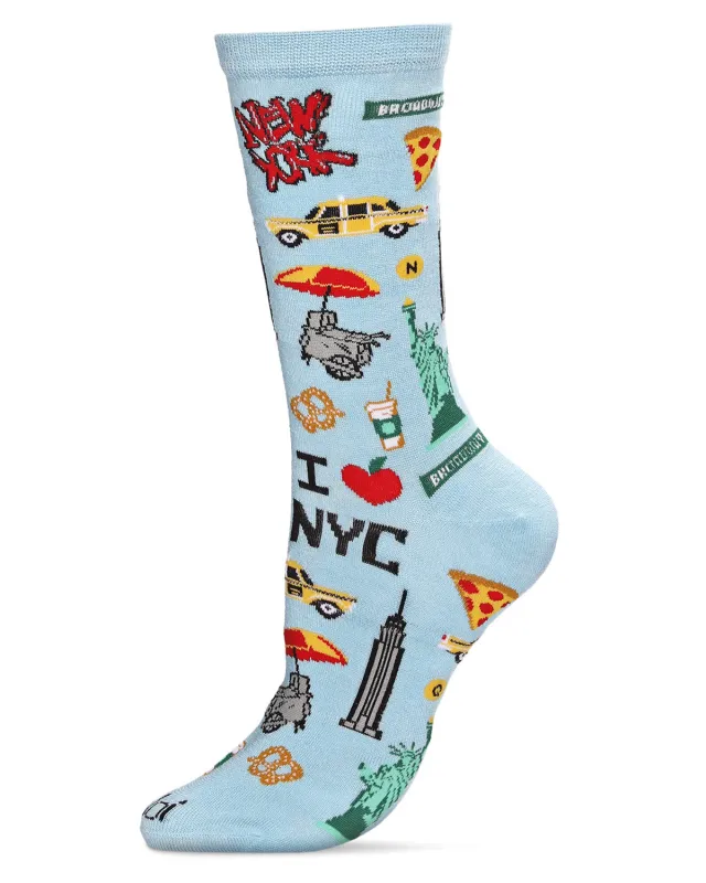 New York City Bamboo Blend Crew Socks sold by MeMoi