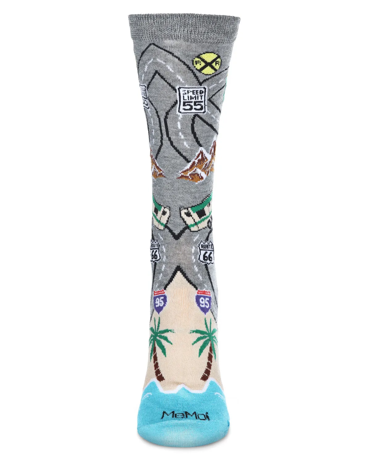 Road Trip Bamboo Blend Crew Sock sold by MeMoi product image thumbnail 2