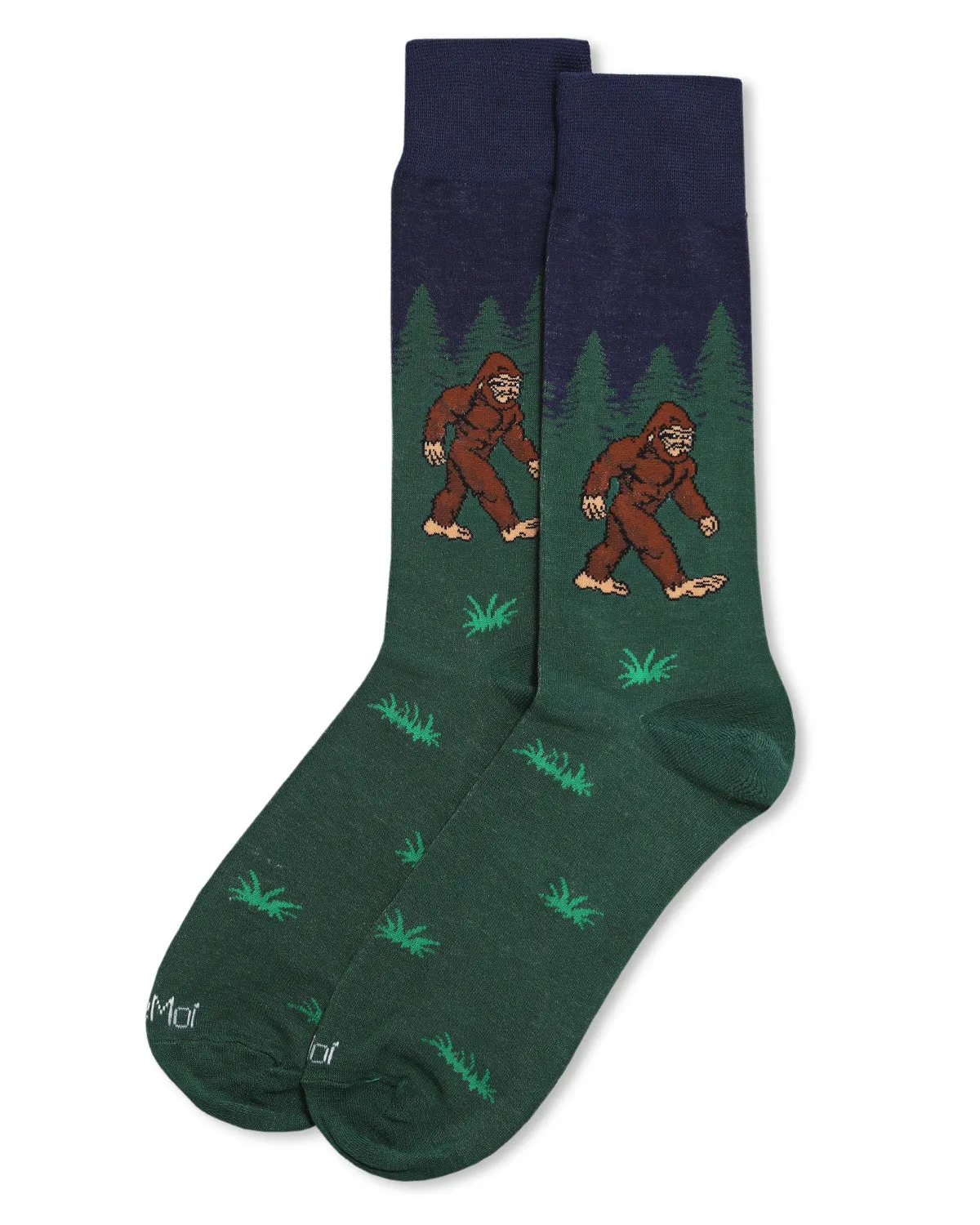 Men's Bigfoot is Real Bamboo Blend Novelty Crew Sock sold by MeMoi product image thumbnail 3