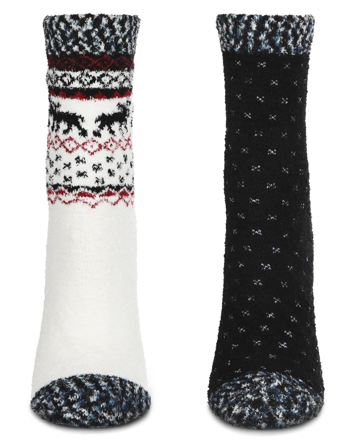 Women's 2 Pair Pack Fairisle Border Cloud Soft Crew Socks sold by MeMoi product image thumbnail 3
